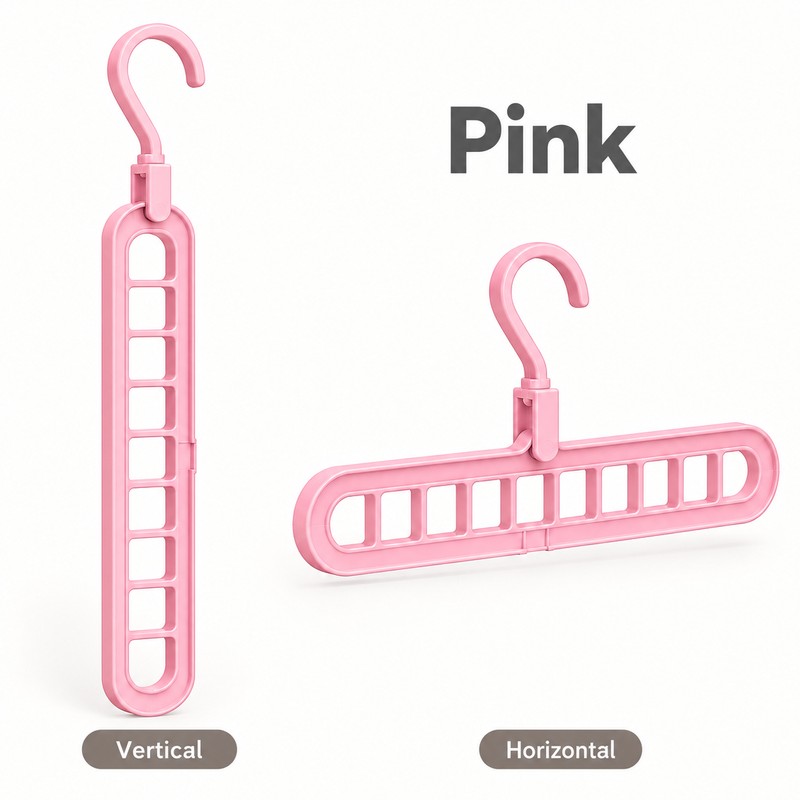 3-Pack 9-Hole Space Saving Clothes Hangers for Closet Organization –