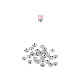 Trimming Shop 500 x 5mm Silver Nails for Fabric and Leather Crafts - Dome Round Head - Decorative Accessory Jeans, Shoes, Bags, Jackets, Belts - Embellishment of Crafts and Clothing