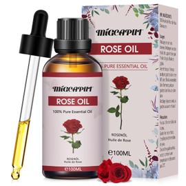 Migcaput Migcaput Ätherische Öle Rosenöl 100 ml,100% Reine Natürliche ätherische Öle, Ätherisches Aromatherapieöl von Erstklassige Qualität, Duftöle für Diffusor, Luftbefeuchter, Entspannen, Massage, Bad