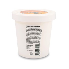 Primal Elements Sugar Scrub, Exfoliating Sugar Whip, Face and Body Cleanser, Moisturizer, Pumpkin, 10 oz Package