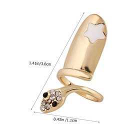 BESPORTBLE 4pcs Snake Nail Rings Jewelry for Women Fashionable Fingernail Rings Durable Design Chic Nail Tips Accessories for Stylish Looks