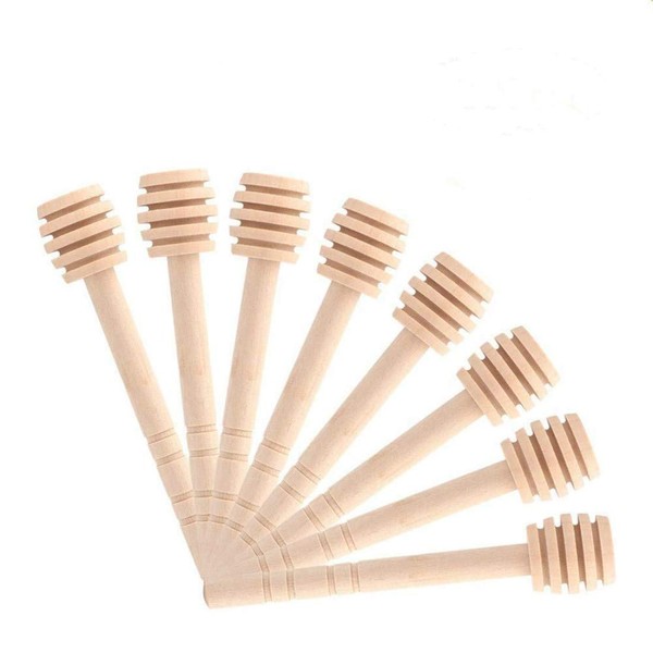 Fdit 50 Pcs/Satz Haushalt Holz Tragbare Mini Marmelade Honig Dipper