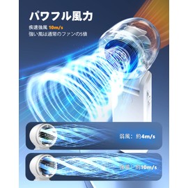 Ausic Handheld Fan, Foldable, Portable Fan, Super Strong Wind, Instant Cooling, 3-in-1 Mini Fan, 100 Levels of Air Flow Adjustment, Powerful, Cooling, Small Fan, Lightweight, Tabletop, Silent, 5,000