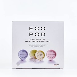 Hotel Emporium ECO POD Sustainable Powder-Based Amenities TSA Compliant | Shampoo, Conditioner, & Body Wash (Pack of 36)
