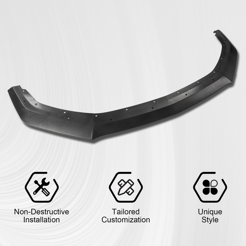 Fancemot Matte Black Front Bumper Lip Compatible with Ford Mustang