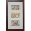 Postcard Frame for Three (3) 3.5" X 5.5" Postcards Walnut