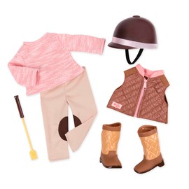 Our Generation – 18-Inch Doll Riding Outfit, Complete Horseback Riding Costume, Includes Outfit & Accessories – Pretend Play for 3+ Years