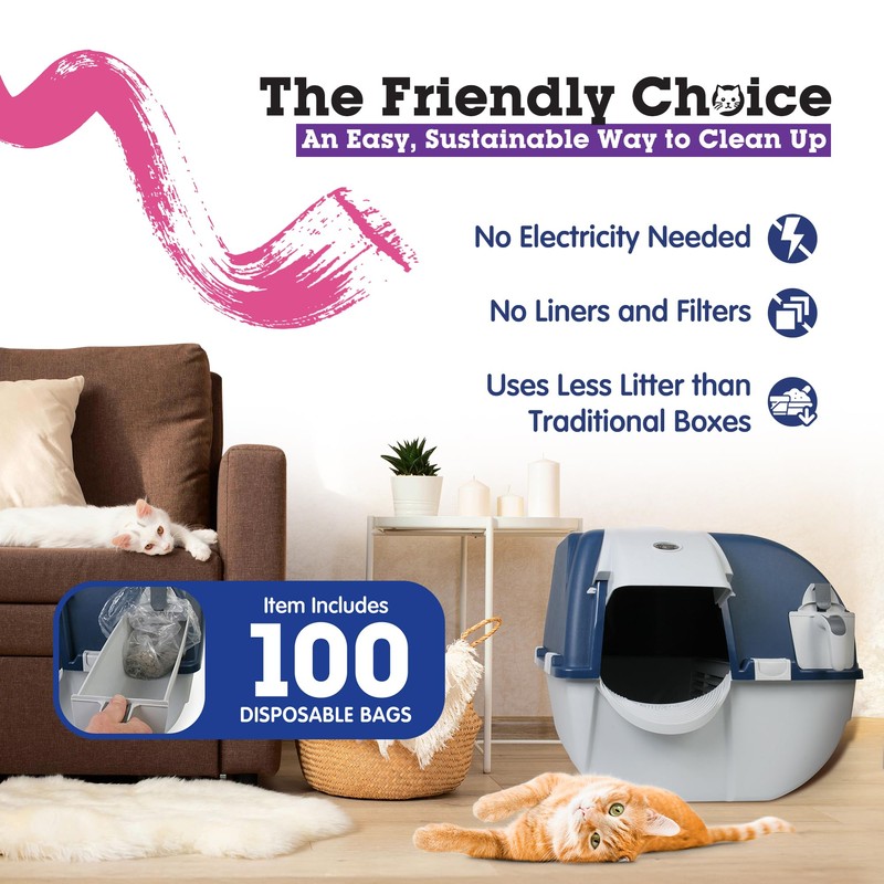 Omega Paw Roll N Clean Complete Self Cleaning Litter Box