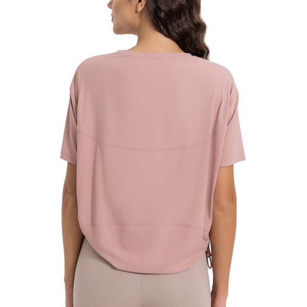 altiland Drawstring Side Ruched Workout T Shirt for Woman, Quick