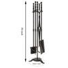 Fire Beauty Fireplace Tools Set 5 Pieces Wrought Iron Fire