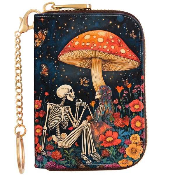 AIRMORS Credit Card Wallet, Zipper Leather Card Cases Holder for