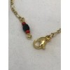 Lucky Brand Gold plated chain black amber and red stones