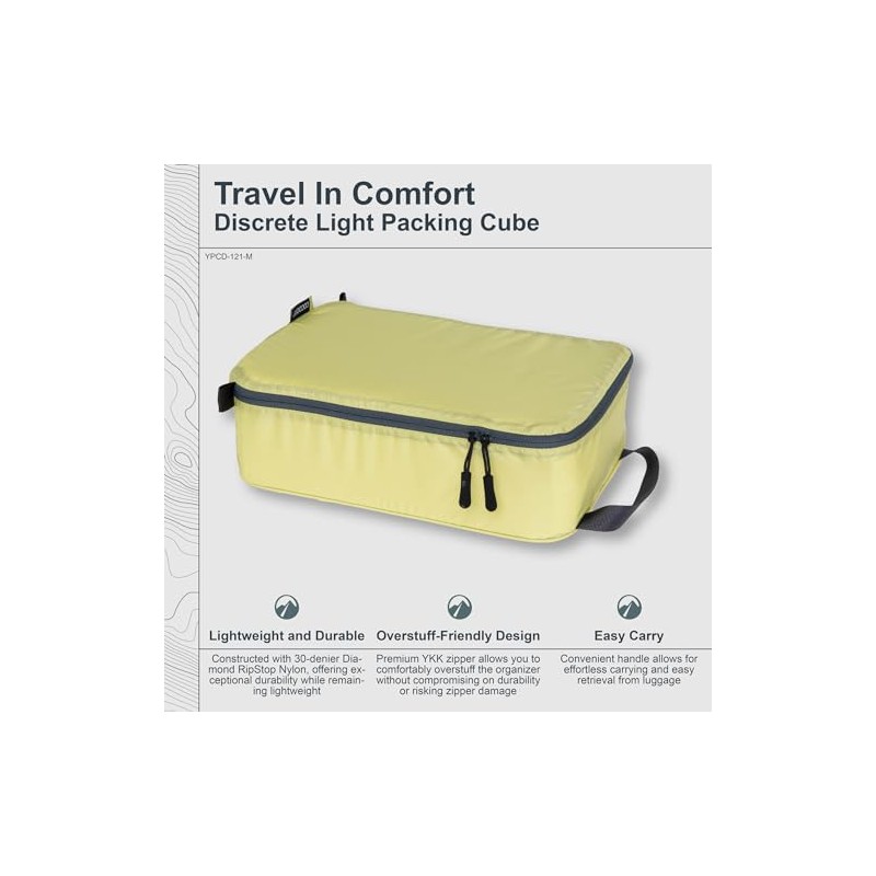 Cocoon Discrete Packing Cube Light Medium Yellow