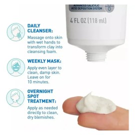 Cerave Limpiador Facial Mascarilla Para Acne 118 Ml Acneica Día/noche