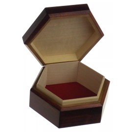 M Cornell Wooden Box Trinket Jewelry Storage Lined Poland Lid Christmas Gift