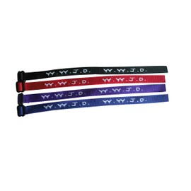 SHAMZBEST 12 WWJD Bracelets - What Would Jesus Do Woven Wristbands Per Pack - Religious Christian WWJD Bracelet for fundraisers Red, Blue, Black and Purple Colors Perfect for Men Wome (Black)