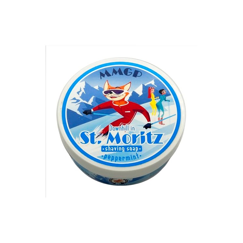 "DOWNHILL IN ST MORITZ" (MMGP) VEGAN ARTISAN SHAVING SOAP -