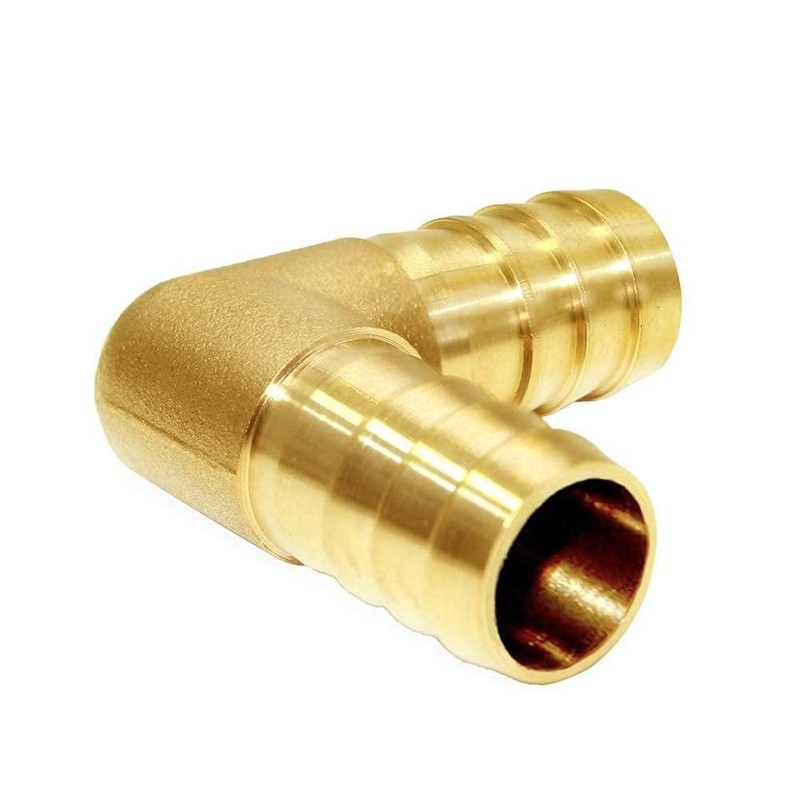 TOP-VIGOR 3 Pieces 16mm Barb Brass 90 Degree Elbow Connector