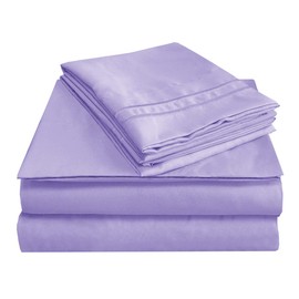 Mejoroom Twin Size Sheet Set - Soft Microfiber Bed Sheets,Deep Pocket Twin Sheets, Hypoallergenic,Wrinkle& Breathable, Fade Resistant - 3 Pieceï¼Twinï¼Violetï¼