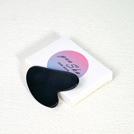 KAD Gua Sha Natural Jade for Face Skin Care Neck & Eye Treatment (Black)