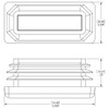 2" x 3" Rectangle Tubing End Caps, Tubing Post End