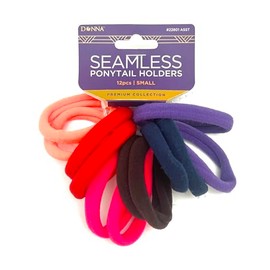 DONNA Small Seamless Ponytail Holders 12pcs, Elastic Hair Band, Hair Accessories for Women Assorted Color