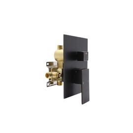 2 Way Outlet Shower Diverter Valve Mixer Rough Brass 2 Handle Shower Valve Kit Replacement in Oil Rubbed Bronze