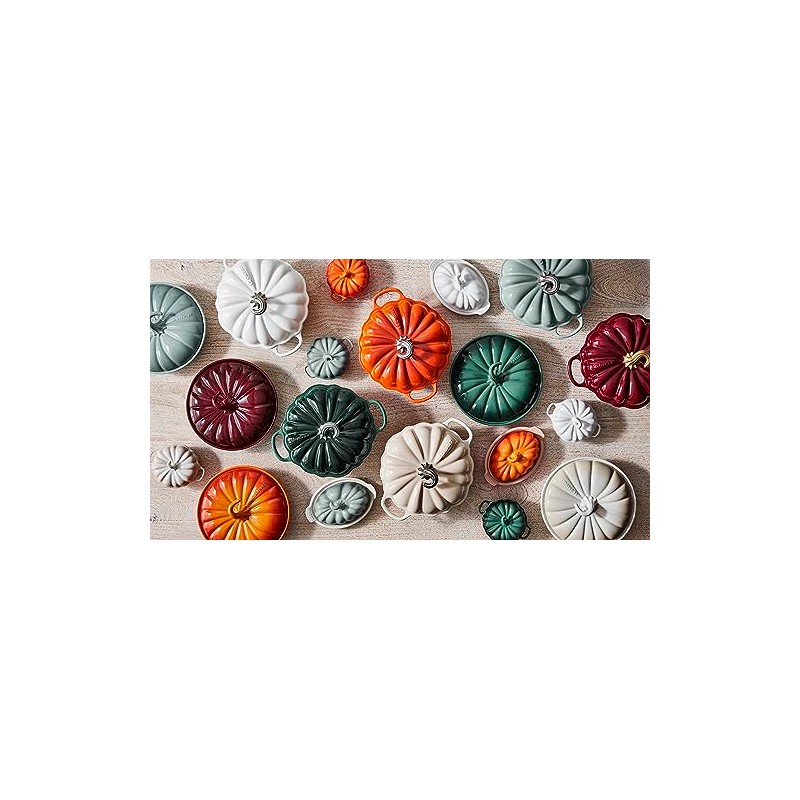 Le Creuset Stoneware Figural Pumpkin Petite Cocotte, 12 oz., Persimmon