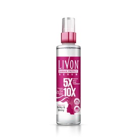 Livon damage protect hair serum for women & men for frizz-free and silky smooth hair, Enriched with Vitamin E, 3.3 fl. oz