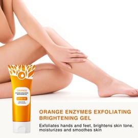 Asheyya 2 Pcs Orange Exfoliating Gel, Organic Face Scrub for Deep Cleansing and Brightening (130ml/PCS)