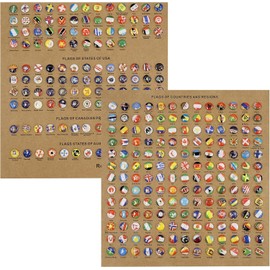 291Pcs National Flag Push Pins, Travel Map Push Pins National Flag Thumb Tacks Decorative Drawing Push Pin for Cork Board Pinboard Map Home Office Classroom