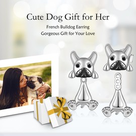 POPLYKE Black Cat Stud Earrings for Women 925 Sterling Silver Cat Earrings for Girls Black Cat Jewellery Gifts for Cat Lovers, Sterling Silver, No Gemstone