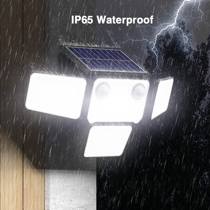 SZPOWER 4500LM Solar Lights Outdoor Waterproof, 254 LED Solar Flood