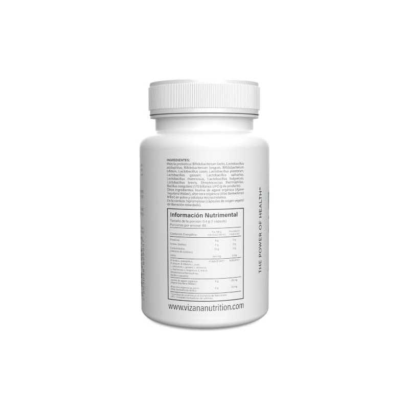 VIZANA NUTRITION Probióticos 70 billones, 13 Cepas HPMC Vegetarianas (60