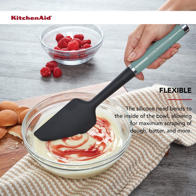 KitchenAid KE031OHAQA Classic Scraper Spatula, One Size, Aqua