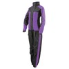 Nexgen Ladies 2 Piece Black and Purple Motorcycle Rain suit