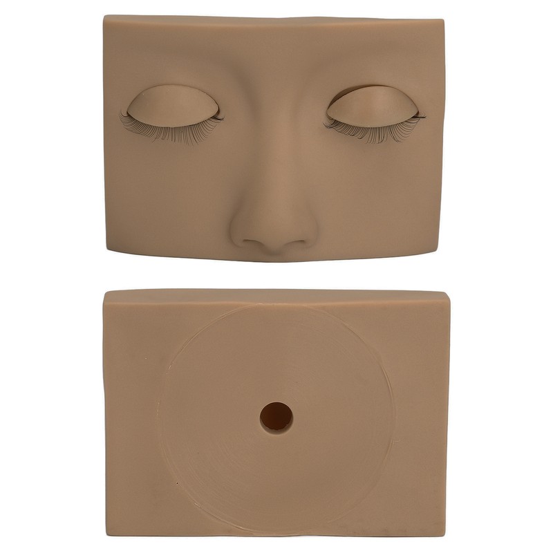 Eyelash Practice Mannequin Face Silicone Lash Mannequin Head with Double