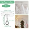 Sibba 3-Pack Heavy Duty Adhesive Ceiling Hooks Drill-Free Wall Hooks