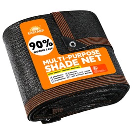 Eastarp 90% Shading Rate 12'x20' Black Shade Cloth,UV Resistant Durable Mesh Tarp with Grommets&Reinforced Edges, Shade Net Using for Plants Cover, Greenhouse, Dog Kennel, Patio, Chicken House