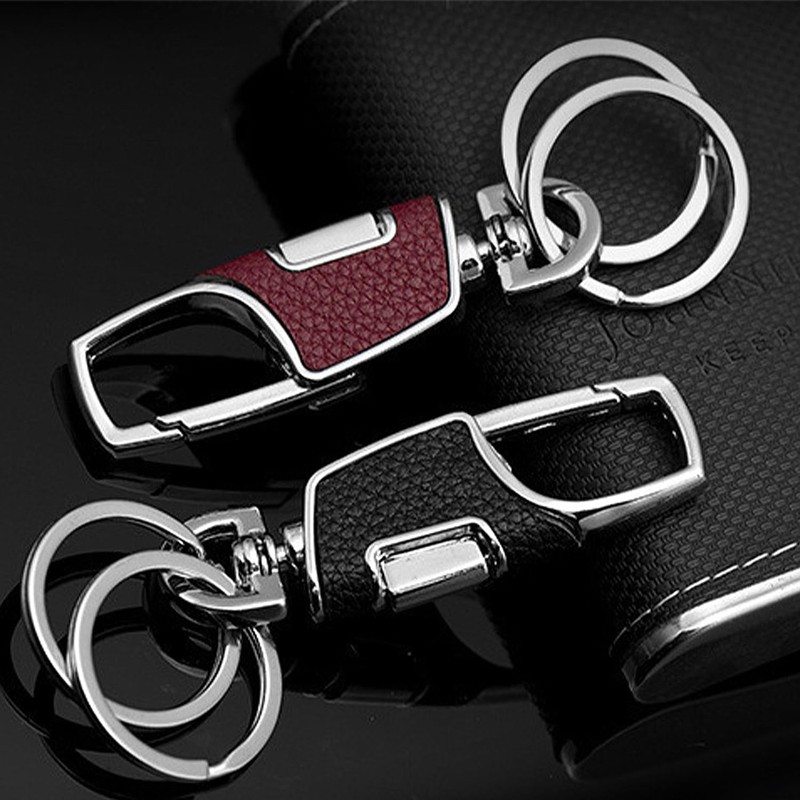 2 Piezas Llavero Elegante para Automóvil, Diseño Giratorio Completo de