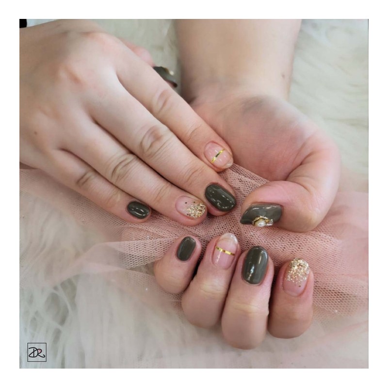 Next day delivery⭐Zircon parts autumn nails⭐ / 다음날 발송⭐지르콘파츠 가을네일⭐