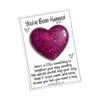 Pocket Hug Heart- Chunky Dark Pink Glitter