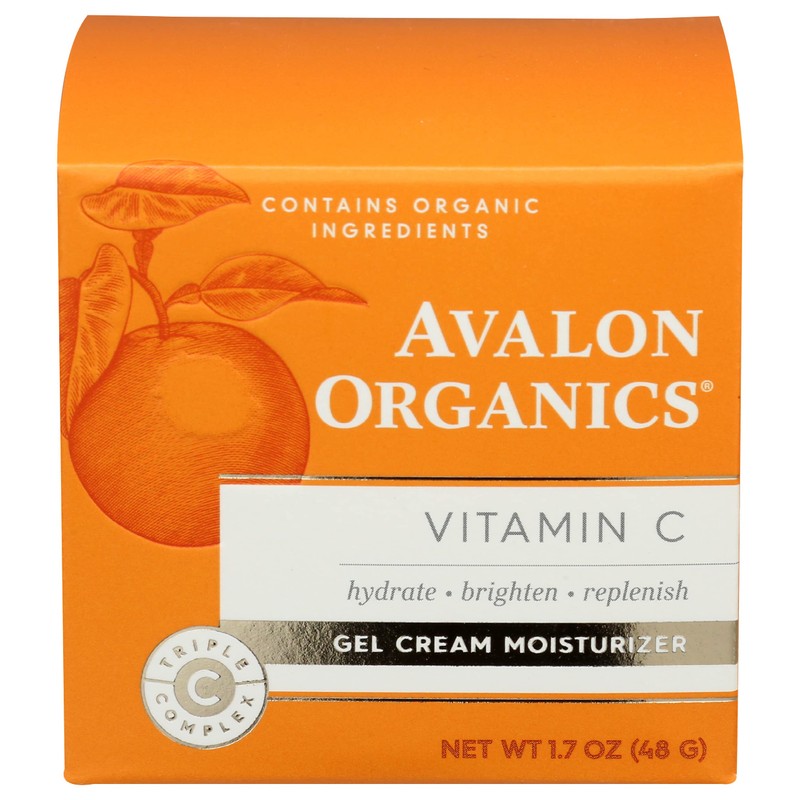 Avalon Organics Crema hidratante en gel con Vitamina C, 1oz