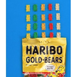 HARIBO Gummi Candy, Original Goldbears, 3.5 oz. Bag (Pack of 18)