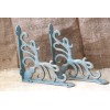 2 Cast Iron Octopus Brackets Nautical Garden Braces Shelf Corbels