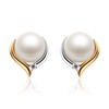 Jewlldeen Pearl Earrings for women, Sterling Silver 925 Studs, Silver