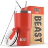 Beast 30oz Red Insulated Reusable Tumbler- BPA Free | Stainless