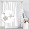 BEAVO Seashell Shower Curtain Hooks,12 Pcs Double Roller Glide Rust-Resistant