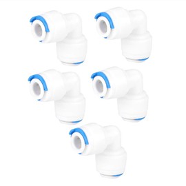 PE Hose Pipe Connector 90 Degree Angle Connector Female Adapter Angle Connector Plumbing for Water Purifier Pipe Fitting (2 Points PE Pipe Corner Extension Joint 4040# (5)