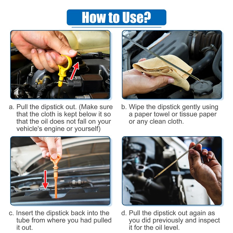 uxcell 1 Pcs Engine Oil Dipstick Engine Oil Fluid Level